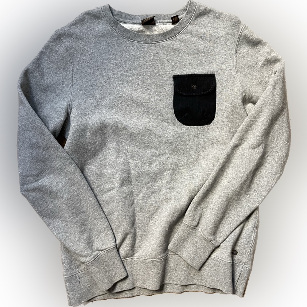 Men’s Scotch & Soda Gray Sweatshirt with Black Pocket